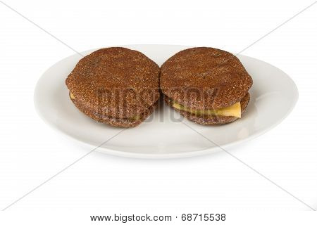 Two Rye Flatbred On A Plate