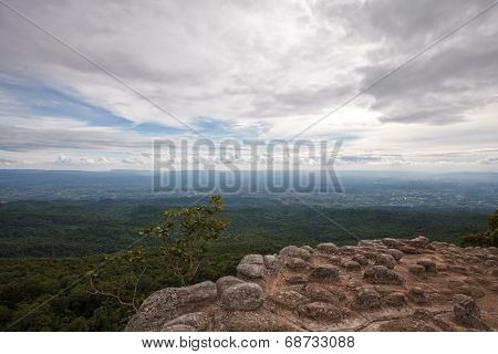 Laan Hin Pum Viewpoint at Phu Hin Rong Kla National Park, Phitsanulok, Thailand.