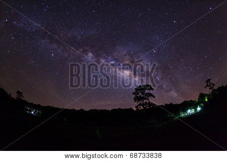Milky Way at Phu Hin Rong Kla National Park,Phitsanulok Thailand