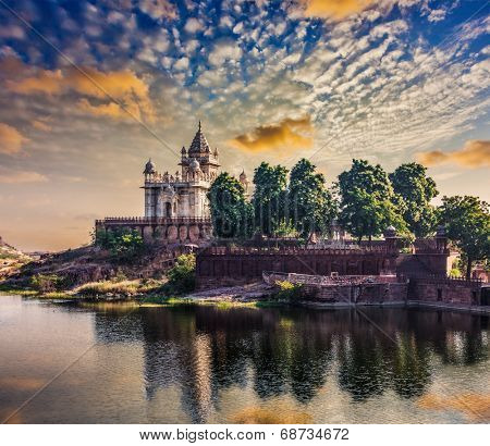 Jaswanth Thada mausoleum on sunset, Jodhpur, Rajasthan, India