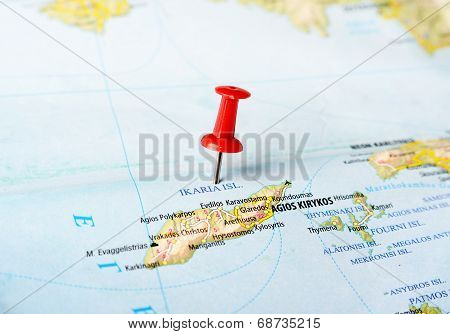 Ikaria Island  Greece  Map