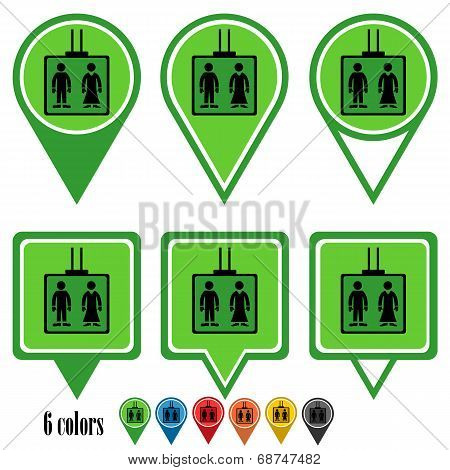 Lift flat navigation pins