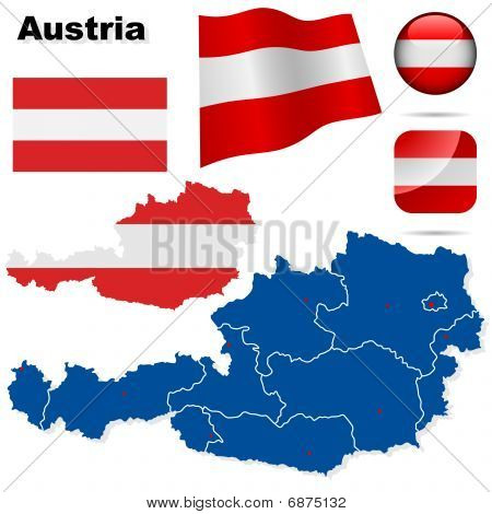 Set vettoriale di Austria.