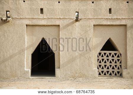 UAE, Dubai, architectural detail of Al Jahli Fort