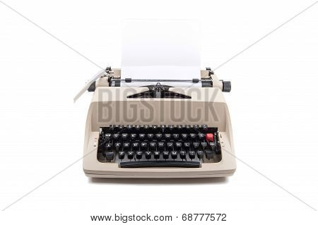 Typewriter With A Sheet Of White Paper