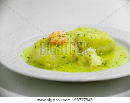 Hake In Green Sauce.