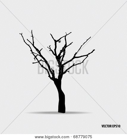 Tree silhouette. Vector illustration.