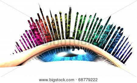 This Illustration Conceptualizes An Urban Vision With Firework.