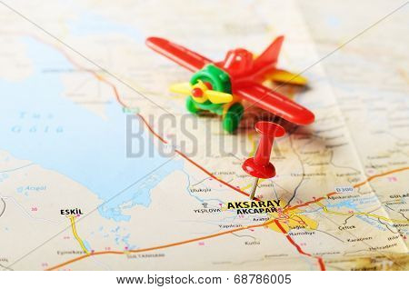 Aksaray,turkey  Map Airplane