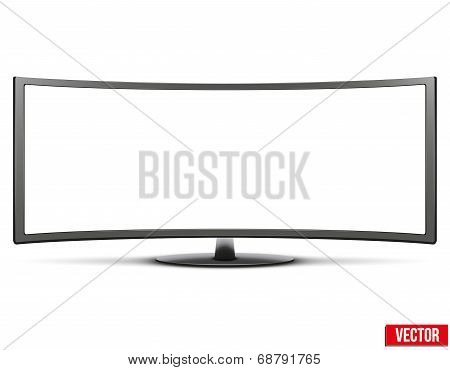 Template Of Big Curved Widescreen Led Or Lcd Tv Monitor