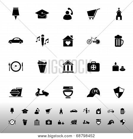 Map Sign And Symbol Icons On White Background
