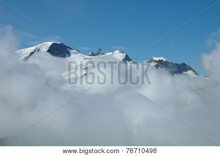 Peaks Over Clouds Nearby Sustenpass