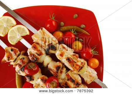 Grillet svinekød Shish Kebab