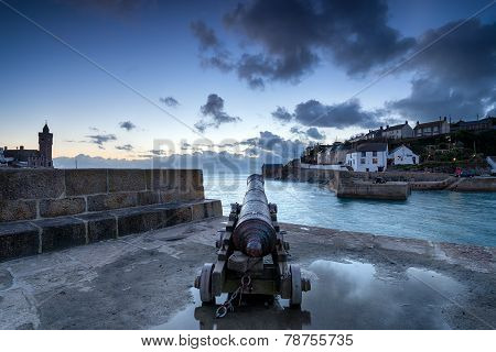 Porthleven Harbour In Cornwall
