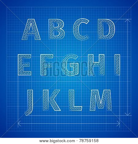 blueprint font