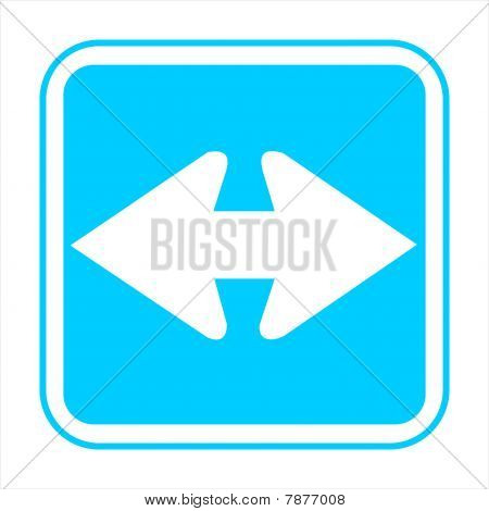 Blauw bord geïsoleerd op een witte achtergrond