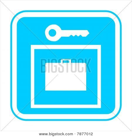 Blauw bord geïsoleerd op een witte achtergrond