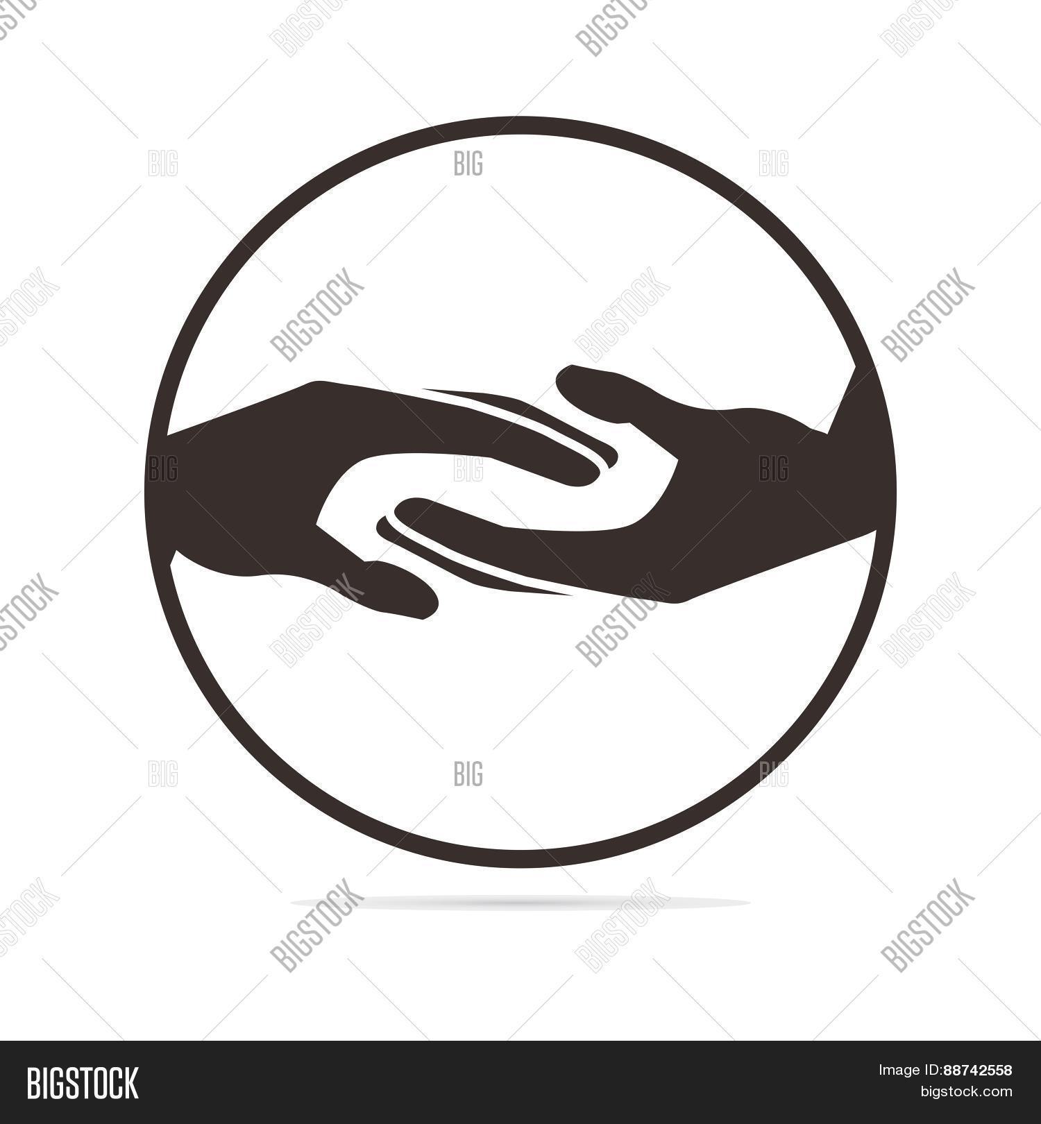 Helping Hand Symbol Vector & Photo (Free Trial) | Bigstock