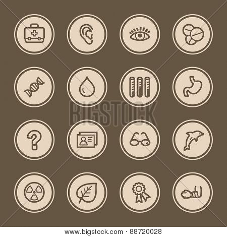 Medicine web icons set