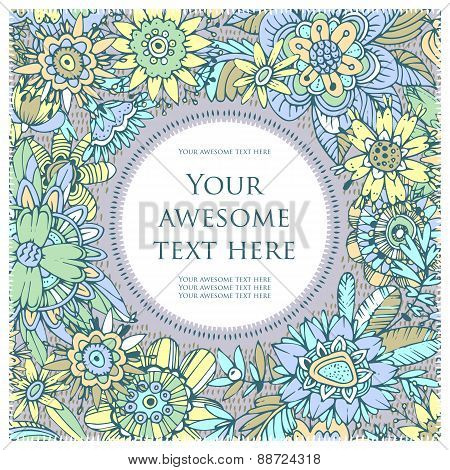 Floral postcard