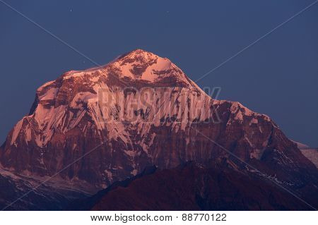 Annapurna I Himalaya Mountains View From Poon Hill 3210M At Sunrise