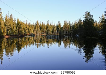 Small lake in the taiga region.