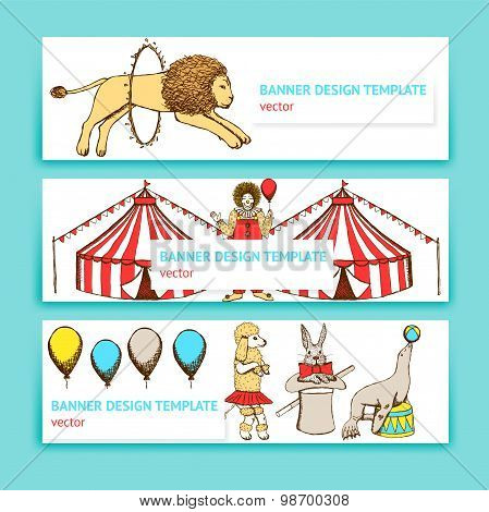 Sketch Circus In Vintage Style