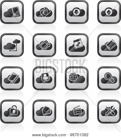 cloud services and objects icons