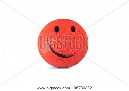 Red smiling ball
