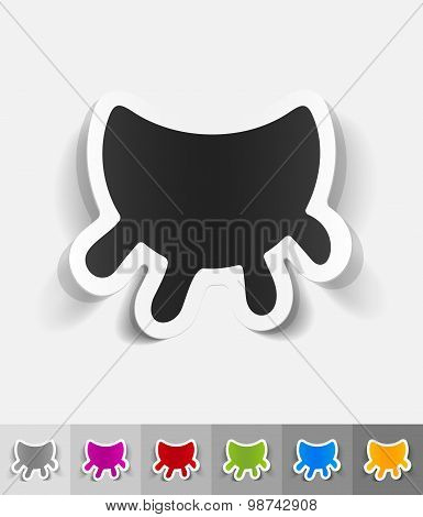 realistic design element. udder