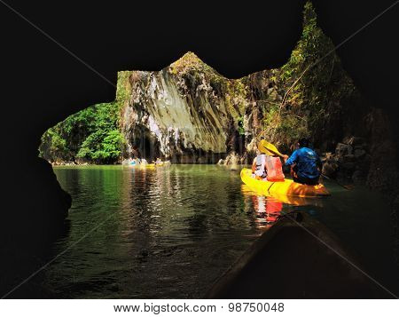 Kayaking In Pang Nga Bay, Thailand