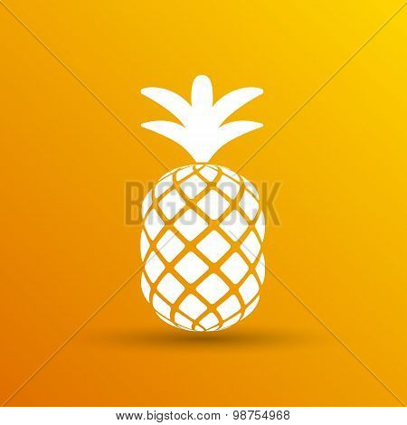 Pineapple closeup cartoon sketch hand drawn illustration