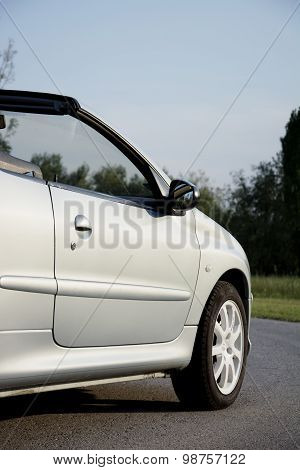 Subotica, Serbia, July 23, 2015: Photo Shooting Of A Convertible Peugeot 206 Cc Car, With Roof Down