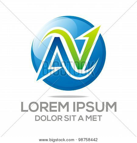 Logo abstract letter symbol element vector