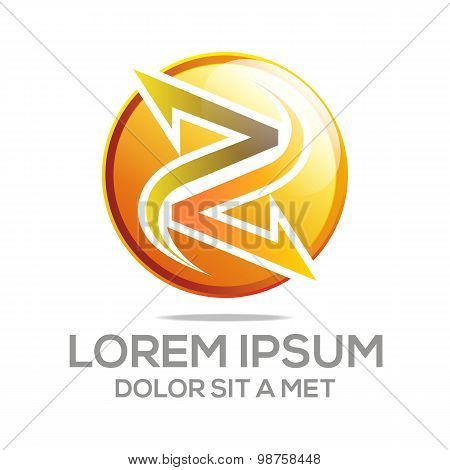 Logo abstract letter symbol element vector