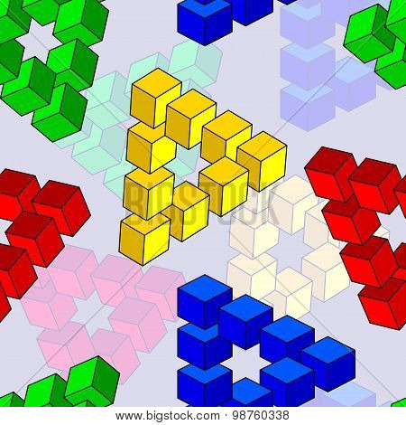 abstract optical illusion, seamless wallpaper, vector illustrati