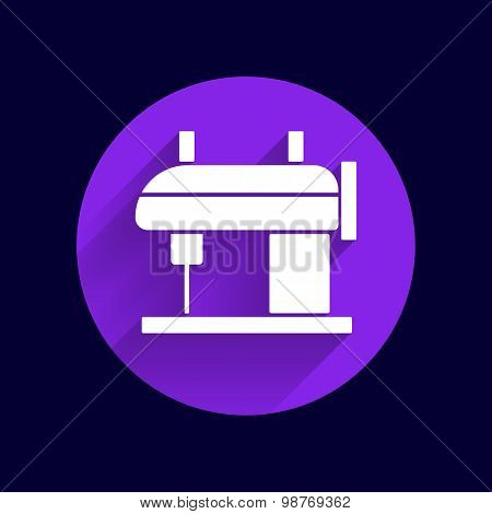 Sewing machine vector icon raft embroidery tool clothes