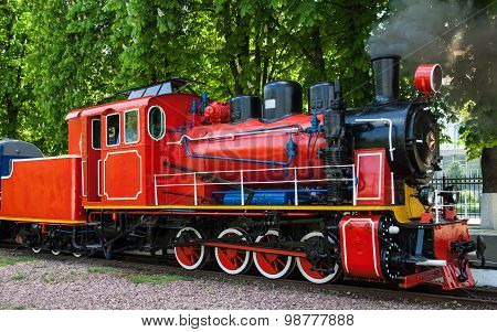 Steam Locomotive Blowing Off The Smoke