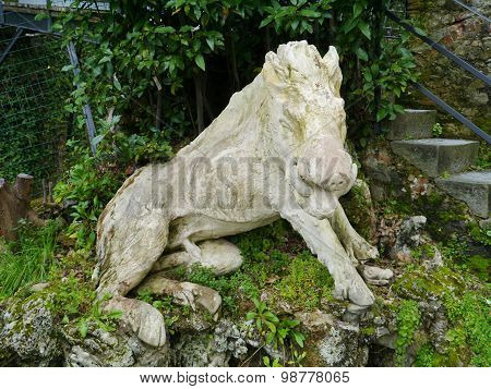 A park with sculptures in Collodi in Italy