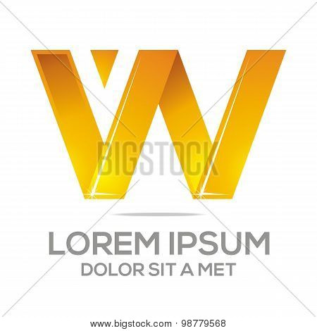 Logo letter w alphabet vector