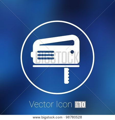 Cutting fretsaw symbol appliance icon Vector illustration