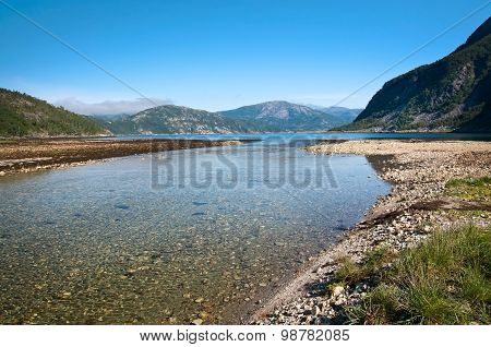 River estuary by fiord