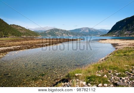River estuary by fiord