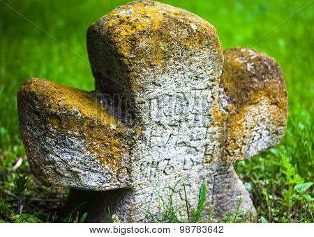 Old Moss-grown Stone Cross