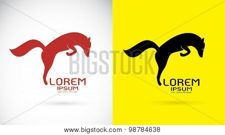 Vector Image Of An Fox On White Background And Yellow Background, Logo, Symbol