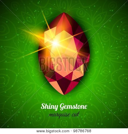 Gemstone On Dark Background