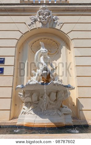 Fountain Of Austrian Academy Of Sciences In Vienna, Austria