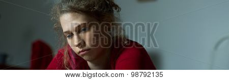 Young Woman With Major Depression