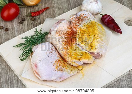 Raw Chicken Thights