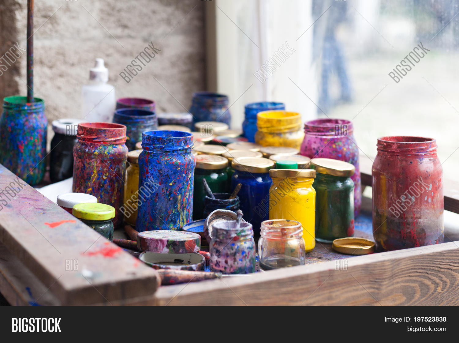 Color Jars Tempera On Image & Photo (Free Trial) Bigstock